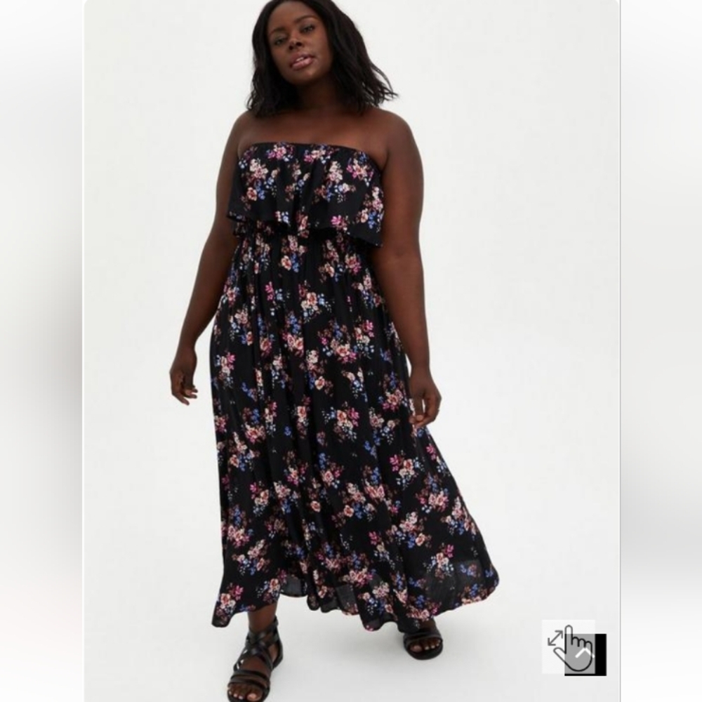 Maxi Challis Strapless Dress